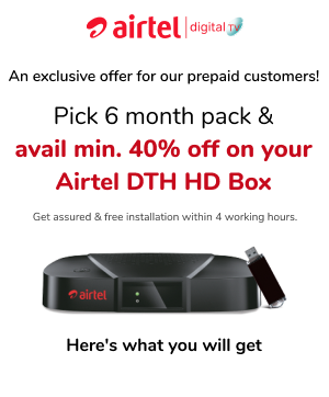 Airtel Dth Hd Connection Online Buy Digital Tv Hd Connection